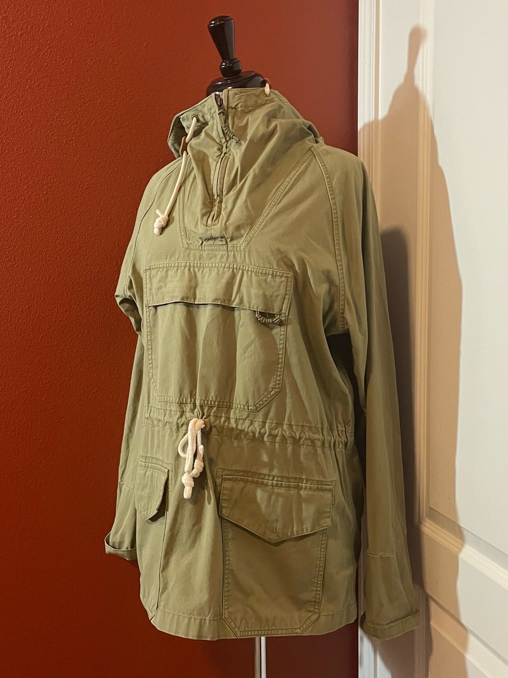 Recreational Equipment Inc Women’s Cotton Canvas Gorpcore Hooded Anorak Jacket